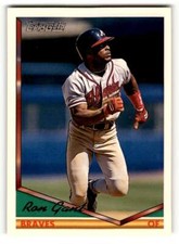 1994 Topps Gold #166 Ron Gant    Atlanta Braves Baseball Cards EX/NM ID:59829