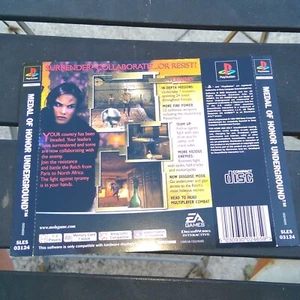 MEDAL OF HONOR UNDERGROUND – Sony PS1 Rear art inlay - Picture 1 of 1