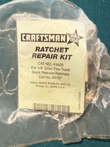 Sears Craftsman Ratchet Repair Kit 43426 USA Made For 1/4” Ratchets 43187 - Foto 1 di 1