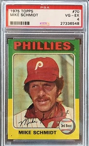 1975 Topps Mike Schmidt Philadelphia Phillies #70 Baseballkarte - Bild 1 von 1