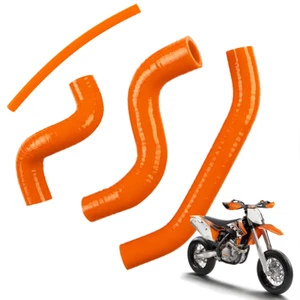 For KTM 450 SX-F SXF Husqvarna FC450 2023 2024 Silicone Radiator Hose Kit Orange - Picture 1 of 11