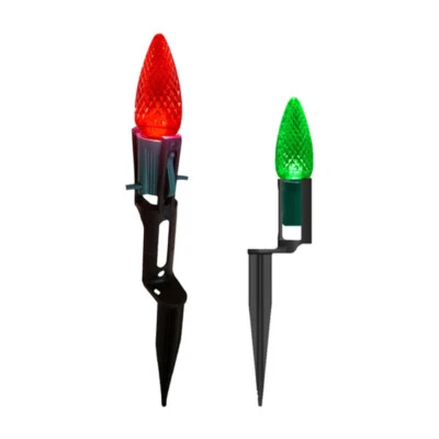 Estacas paso a paso de fácil instalación - Paquete de 25 estacas de tierra de luz de Navidad C9 y C7 Foto 1 de 3