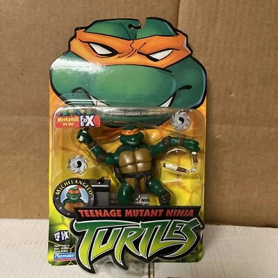 Figura de acción sellada Michaelangelo Teenage Mutant Ninja Turtles 2002 TMNT Mikey Foto 1 de 4