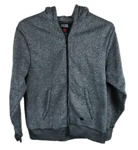 Swiss Cross Men's sz Medium Gray Sweatshirt Style Jacket Hooded Pockets Full Zip - Picture 1 of 3