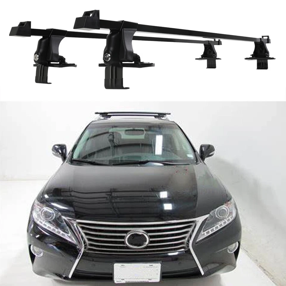 Portaequipajes y cerradura de barra transversal de acero con barra de techo de 54" para LEXUS ES250 ES300 ES350 Foto 1 de 4
