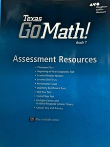 7. Klasse 7 Go Mathe Texas Assessment Resources mit Antwort Schlüsseltests - Bild 1 von 1