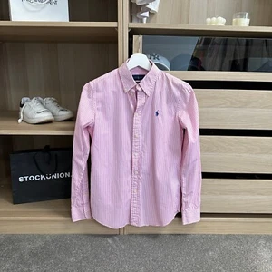 Ralph Lauren Womens Shirt Size US4 / UK8 Striped Pink Long-Sleeve Summer - Picture 1 of 5