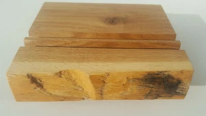 Tablet Halterung Halter Holz Eiche Massiv Phone Naturkante Geschenkidee Smart - Bild 1 von 4