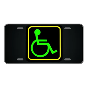 Handicap Disabled disability Parking Vehicle License Plate Front Social New - Picture 1 of 1