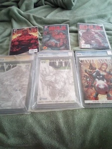 Hulk #1 2008 (1st Red Hulk) Lot, World War Hulk #1 & #3 Sketch CGC 9.8s! - Picture 1 of 17