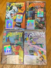 Robin 2 Collector's. Set #1 - #4 polybagged with Holograms all variants issues.