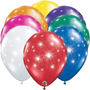 Amsan Firework Latex Balloons Biodegradable Pack of 25 50 or 100 Mix of colours - Picture 1 of 1