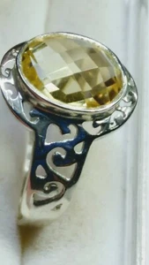 SÜSSER NATÜRLICHER CITRIN IN .925 STERLINGSILBER RINGGRÖSSE 8,25-8,5! - Bild 1 von 11