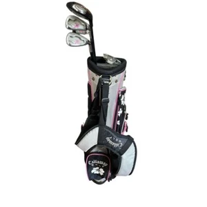 Callaway XJ Series Pink Jr W/ Bag, Loco Putter, 5 Clubs Youth NEED GRIPS READ - Picture 1 of 24