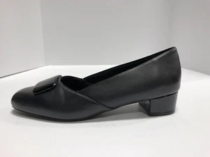 Trotters Women's Delse, Black Nappa Leather Pumps, Size 8.5W - Picture 1 of 5