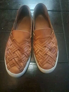 Frye Hurache Größe 9 m hellbraune Chevron Leder Slipper - Bild 1 von 4