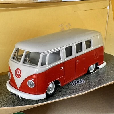 Corgi 1/43 Scale Diecast D984 - Volkswagen Caravanette - Red / Grey - EXCELLENT - Image 1 of 4