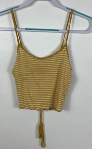 Ambiance gold weiß gestreiftes Cropped Shirt Träger Streifen Gr. M - Bild 1 von 3