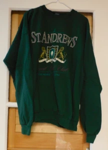 SUDADERA GOLF ST. ANDREWS BY THE SEA CANADA GOLD COURSE HOMBRES MUJERES XL VERDE - Imagen 1 de 3