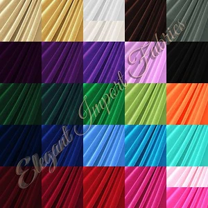 STRETCH VELVET FABRIC COSTUMES CRAFT, APPAREL, UPHOLSTERS 60"W 30 COLOR BY YARD - Picture 1 of 44