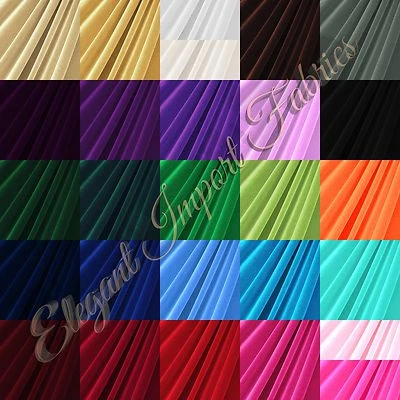 STRETCH VELVET FABRIC COSTUMES CRAFT, APPAREL, UPHOLSTERS 60"W 30 COLOR BY YARD  - Image 1 of 4