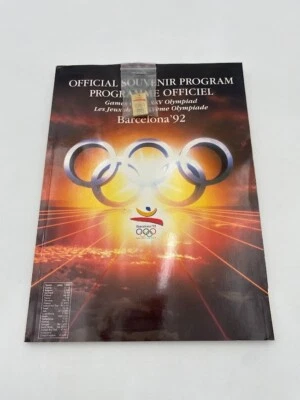 1992 Barcelona Olympic Official Souvenir Program With Pin - Image 1 of 4