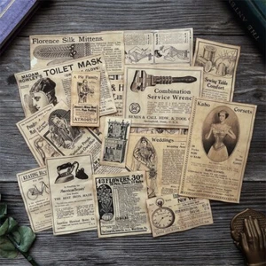 Handmade Coffee Stained ads paper | retro advertising Coffee Dyed Paper y06 - Picture 1 of 5
