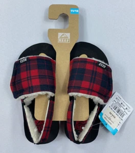 Sandalias forradas de sherpa Boy's Little Ahi Camper AREF talla 11/12 - Imagen 1 de 3