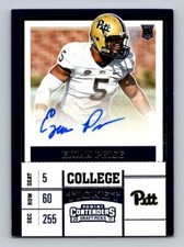2017  Panini Contenders Draft Picks 280 Ejuan Price Pittsburgh Panthers Auto