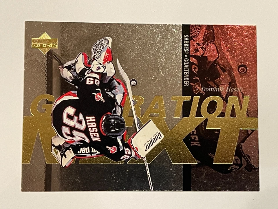 1996-97 Upper Deck Dominik Hasek Roman Turek Generation Next Insert #X28 - Image 1 of 2