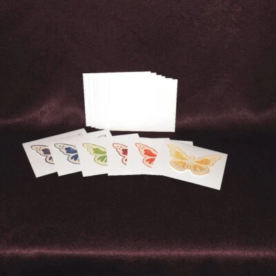 Set of 6 NEW Handcrafted Blank Butterfly Note Cards Greeting Cards Rainbow - Image 1 of 4