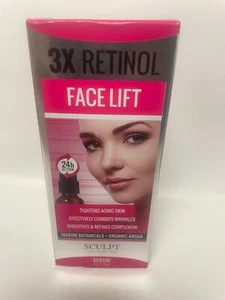 SCULPT 3x Retinolo Lifting Viso Rassoda Invecchiamento Siero Pelle 24H AZIONE (30mL/1oz) - Foto 1 di 2