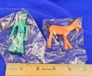 Gumby & Pokey NJ Croce Prema Toys Modellino pieghevole 2,75" NUOVO SIGILLATO - Foto 1 di 5