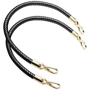 2 Pcs 61cm/24 Inch Replacement Braided Purse Straps PU Leather Handbag Handle... - Picture 1 of 7