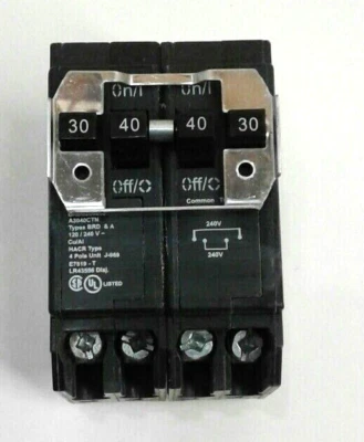 EATON BRDC230240 Non-CTL Quadplex Breaker 30/40A 2P 120/240V 10 kAIC Qty 1