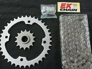 YAMAHA RAPTOR 250 SPROCKET SET 12 (-2) /38 & AND EK O-RING CHAIN SET 2008-2013 - Bild 1 von 3