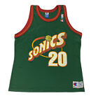 Gary Payton Jersey Mens 48 Green Seattle Sonics Vintage Champion Basketball 90s