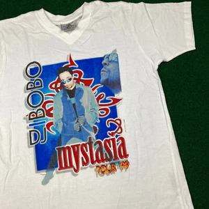 Vintage DJ BoBo Mystasia Tour Shirt Herren M weiß 1999 Konzert Musik Promo 90er - Bild 1 von 12