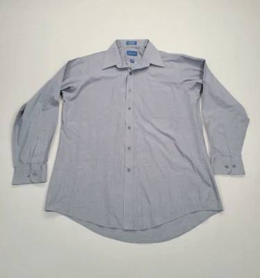 Town Craft Shirt Mens 16.5 Gray Button Up Comfort Regular Fit - Image 1 of 4