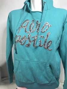 Aeropostale GIRLS Glitter Logo Hoodie. Size MEDIUM - Picture 1 of 8