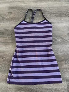 Serbatoio Lululemon Racerback donna 4 Power Y viola a righe lavanda - Foto 1 di 3
