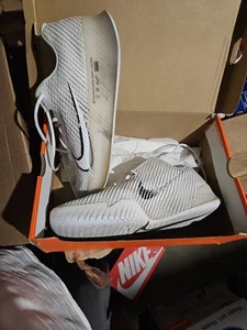 Size 10.5 - NikeCourt Air Zoom Vapor 11 HC White Black - Picture 1 of 5