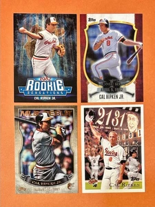 PAQUETE DE INSERCIÓN DE 4 TARJETAS CAL RIPKEN JR 2015-16 Topps (leer descripción) - Imagen 1 de 2