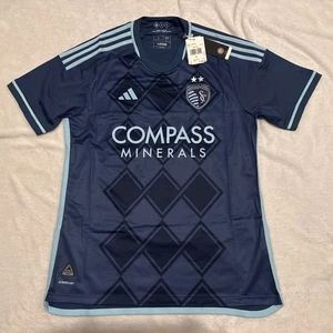 ‘24-25 Adidas Men’s Sporting Kansas City Authentic Version Soccer Jersey Large L - Picture 1 of 13