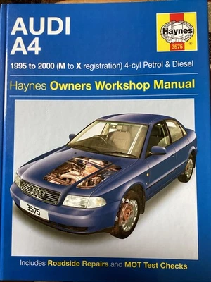 Haynes Owners Workshop Manual - Audi A4 - M To X - 4 Cyl Petrol & Diesel - Image 1 of 4