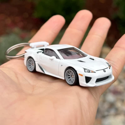 Lexus LFA White Keychain Keyring Accessories Mini Supercar Charm - Image 1 of 4