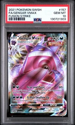 2021 Pokemon Gengar VMAX Fusion Strike #157 PSA 10 GEM MINT - Image 1 of 2