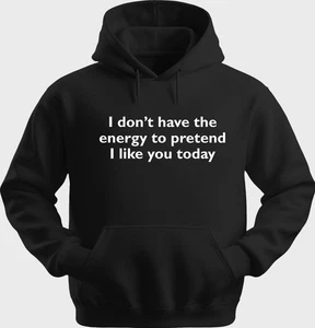 Divertida sudadera con capucha unisex Gildan Blend I Don't Have The Energy H0210 - Imagen 1 de 5
