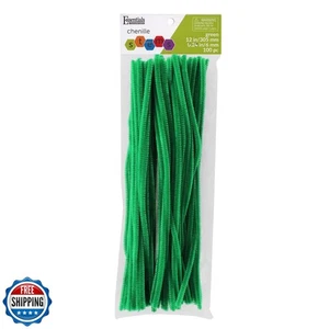 Essentials by Leisure Arts Chenille-Stiele grün 12" 6 mm 100 Stück - vielseitige Pip - Bild 1 von 5