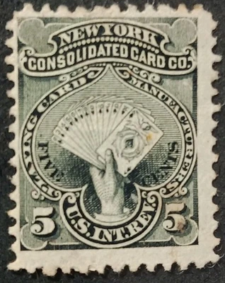 U.S.A MATCH AND MEDICINE STAMPS SCOTT RU14d Sound Stamp . - Image 1 of 2